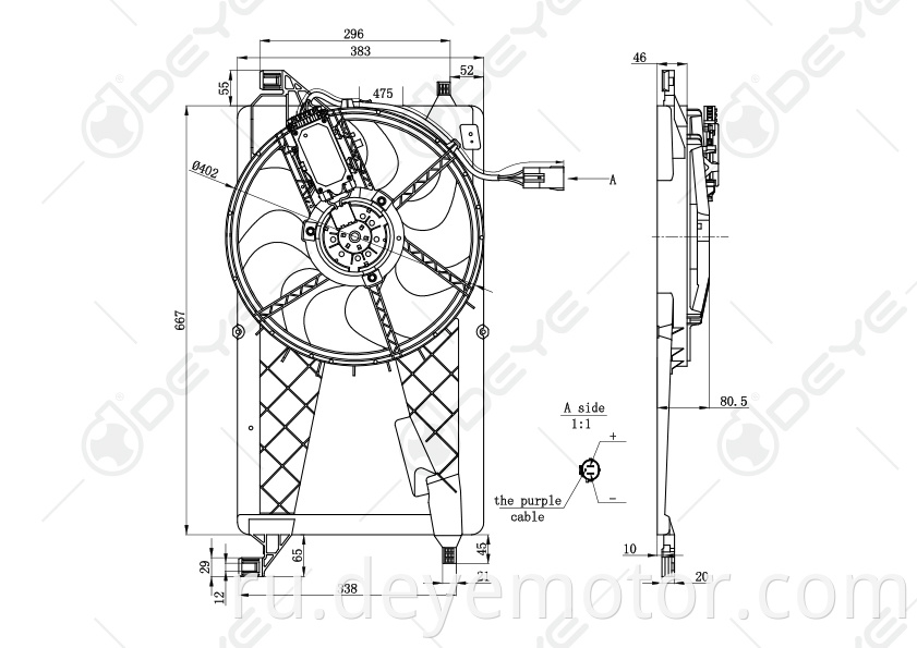 Вентилятор охлаждения радиатора 3M5H8C607RJ 0130307142 для FORD AUSTRALIAFOCUS FOCUS VOLVO S40